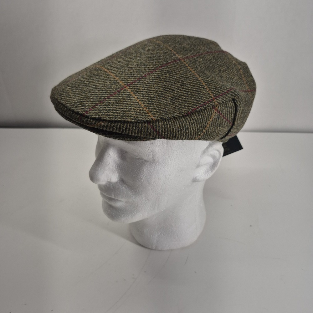 NWT Failsworth Waterproof Wool Flat Cap Tweed Newsboy Hat Porelle 55cm 6 3/4